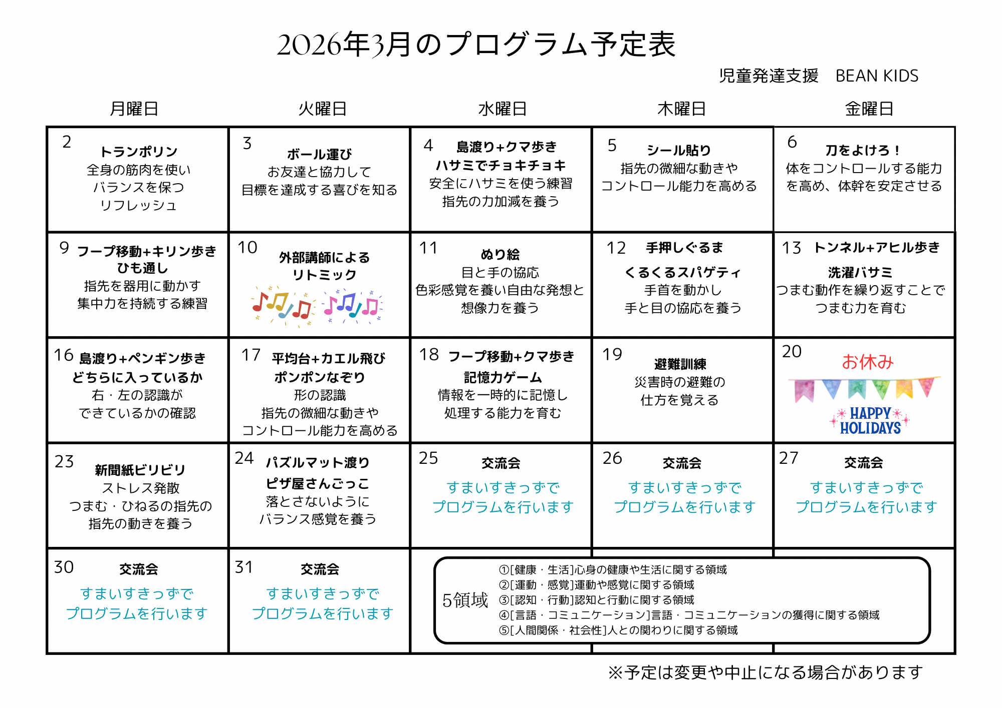 BEAN プログラム